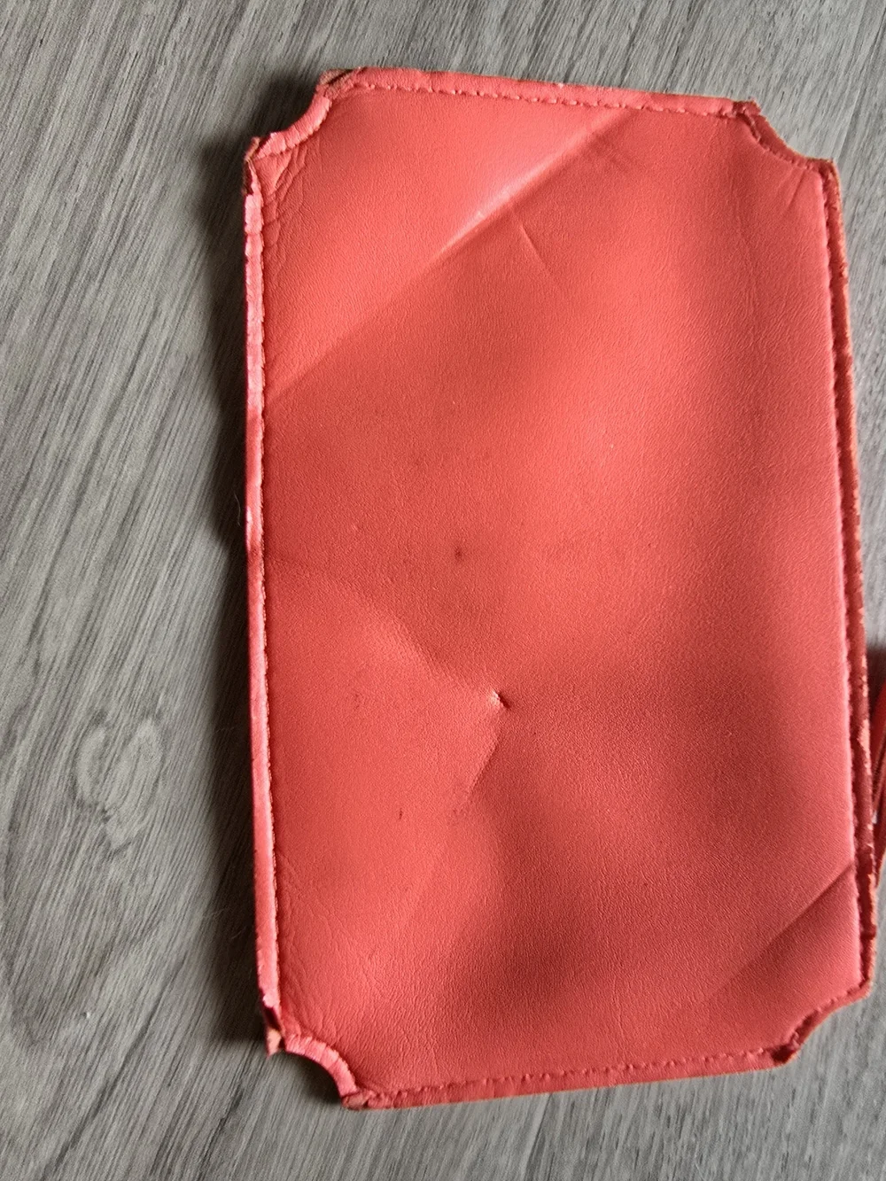 ipsy Neon Coral 'TICKET' Zip Pouch